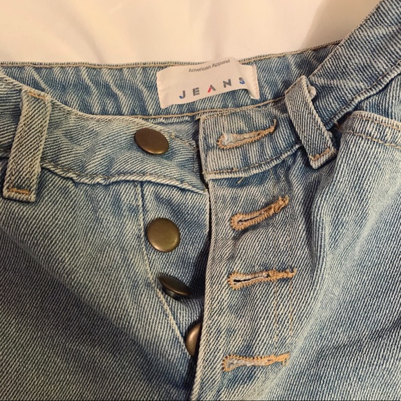 American Apparel Denim Button-Up Shorts - Picture 5 of 5